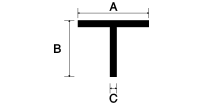 Alumīnija T-profils Alumīnija T-profils