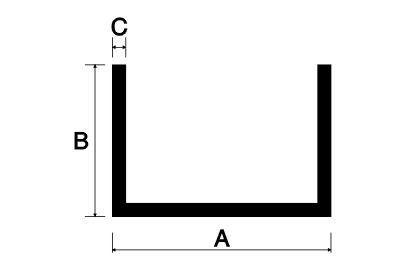 Alumīnija U-profili Alumīnija U-profili